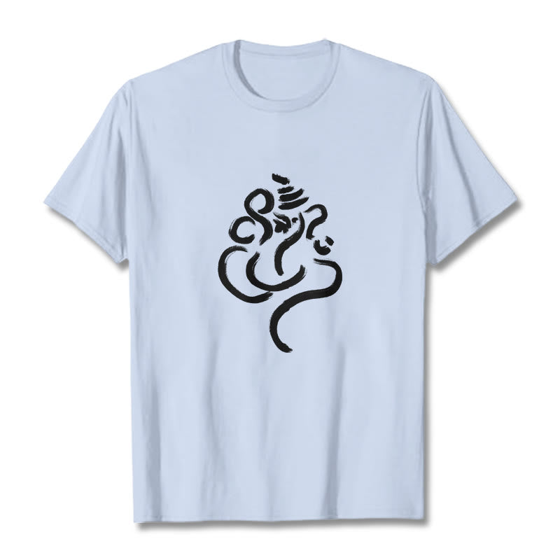 Pure Cotton Ganesha Graphic Meditation Tee