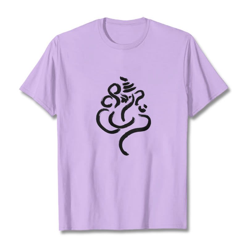 Pure Cotton Ganesha Graphic Meditation Tee