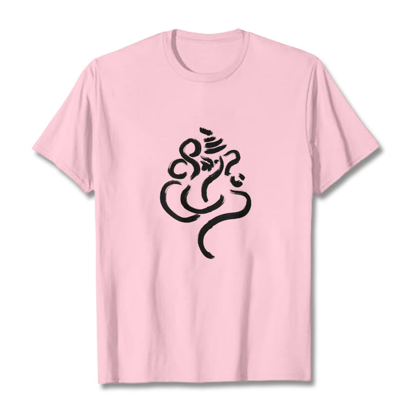 Pure Cotton Ganesha Graphic Meditation Tee