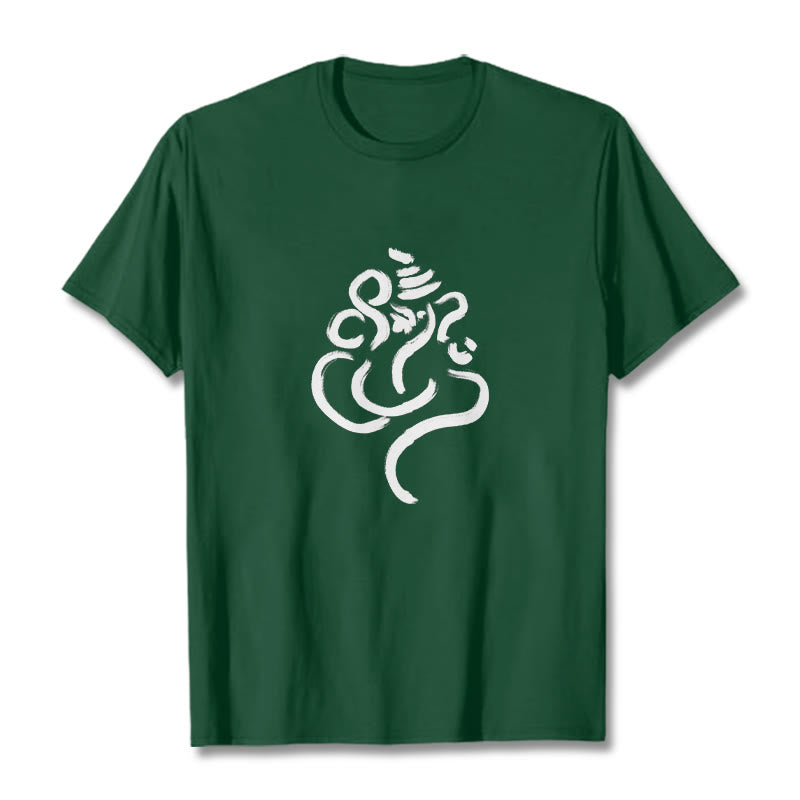 Pure Cotton Ganesha Graphic Meditation Tee