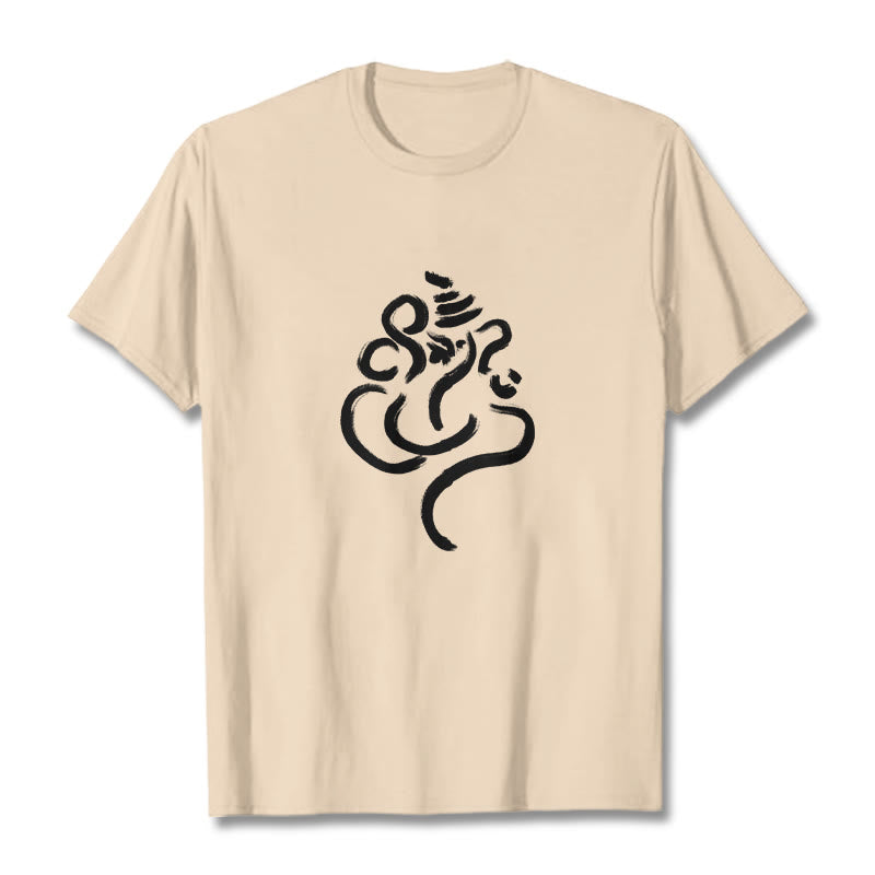 Pure Cotton Ganesha Graphic Meditation Tee