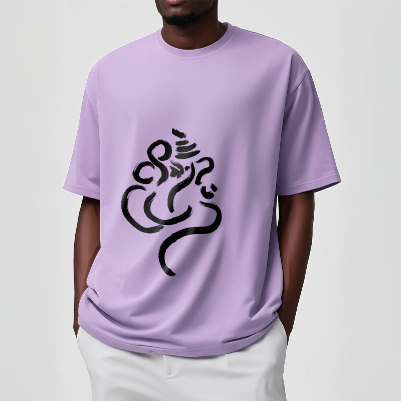 Pure Cotton Ganesha Graphic Meditation Tee