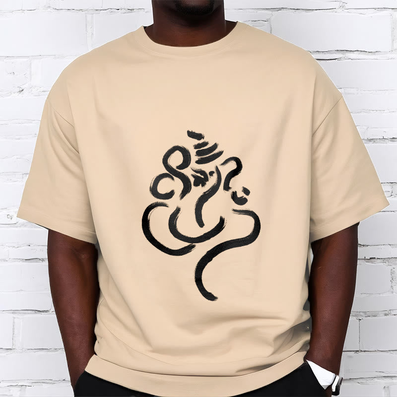 Pure Cotton Ganesha Graphic Meditation Tee