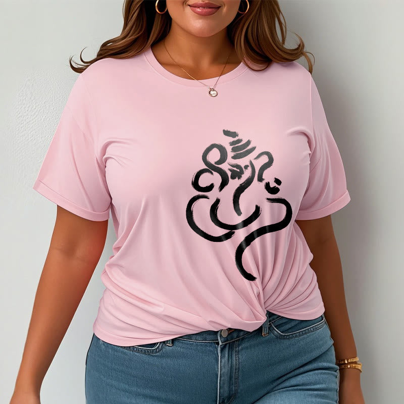 Pure Cotton Ganesha Graphic Meditation Tee