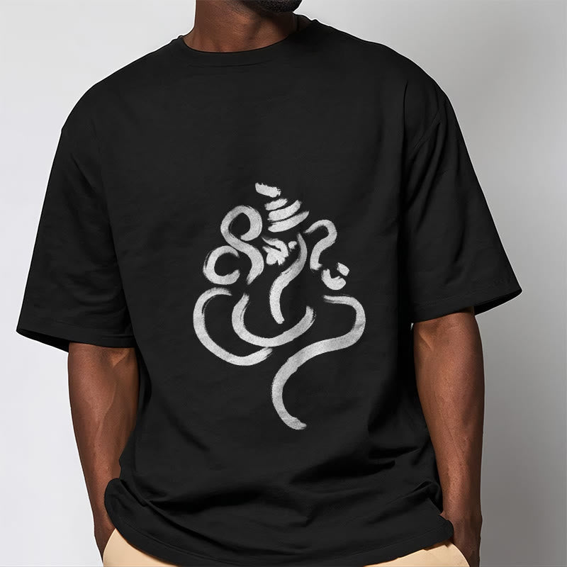 Pure Cotton Ganesha Graphic Meditation Tee