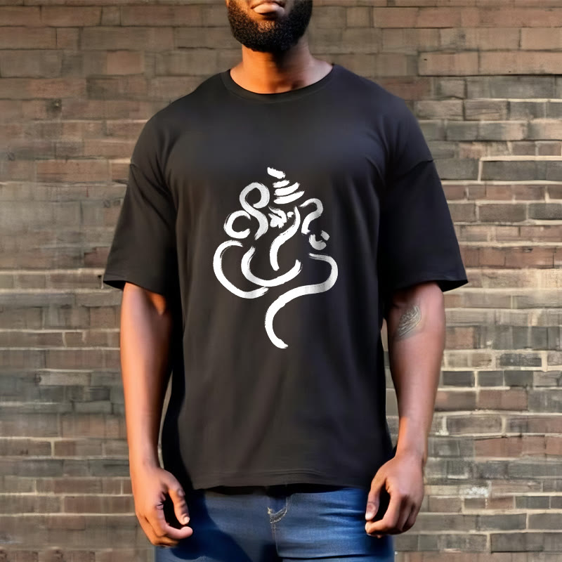 Pure Cotton Ganesha Graphic Meditation Tee