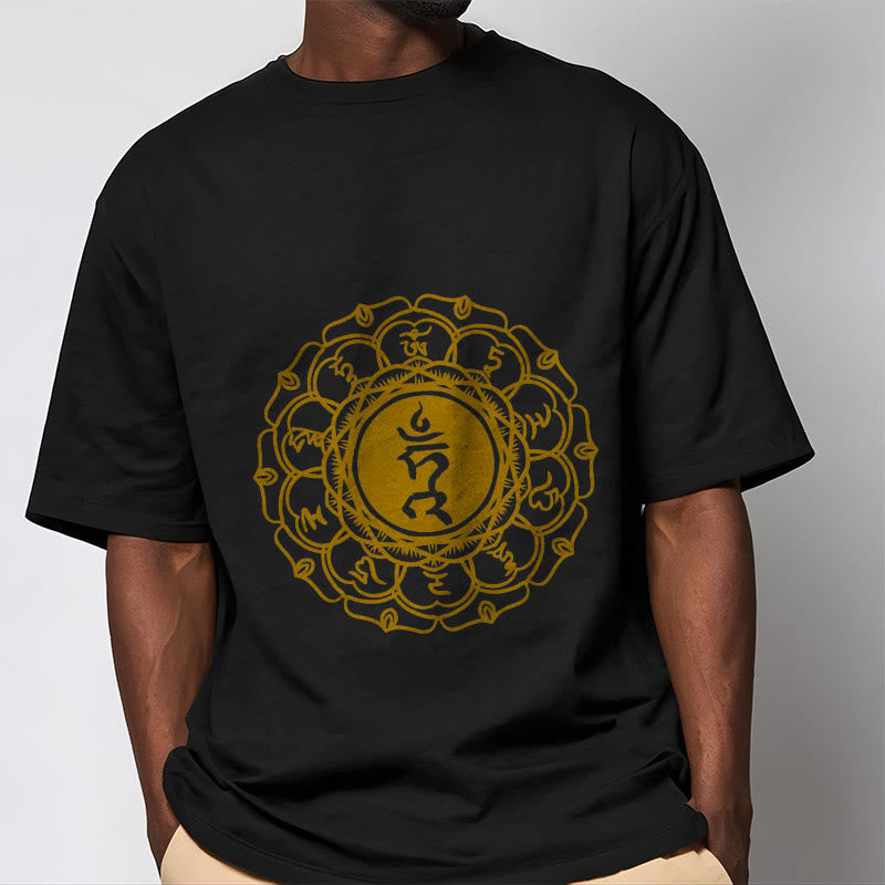 Tactile Cotton Vishuddha Throat Chakra Meditation Tee