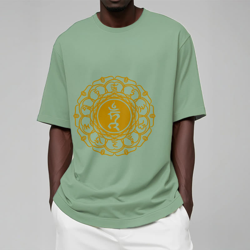 Tactile Cotton Vishuddha Throat Chakra Meditation Tee