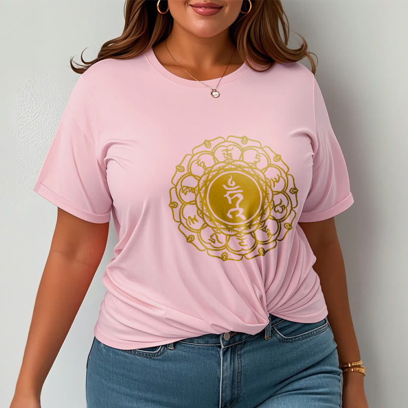 Tactile Cotton Vishuddha Throat Chakra Meditation Tee