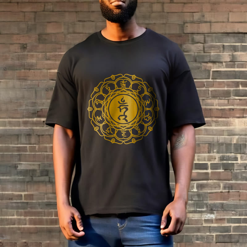 Tactile Cotton Vishuddha Throat Chakra Meditation Tee