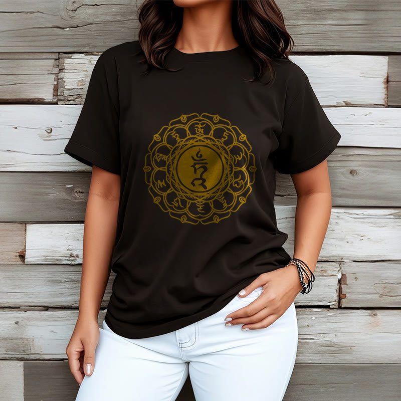 Tactile Cotton Vishuddha Throat Chakra Meditation Tee