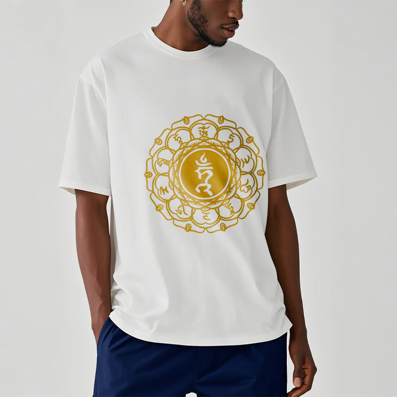 Tactile Cotton Vishuddha Throat Chakra Meditation Tee