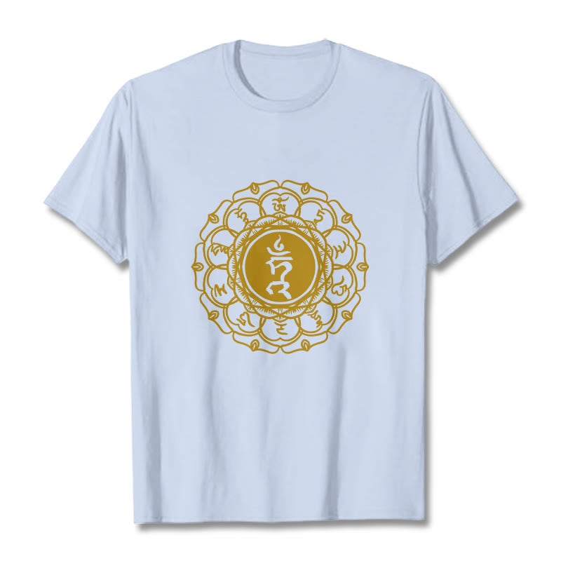 Tactile Cotton Vishuddha Throat Chakra Meditation Tee