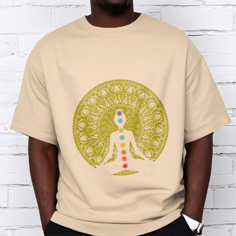 Tactile Cotton Chakra Alignment Meditative Graphic Tee