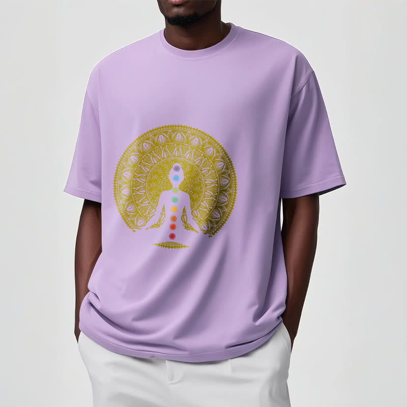 Tactile Cotton Chakra Alignment Meditative Graphic Tee