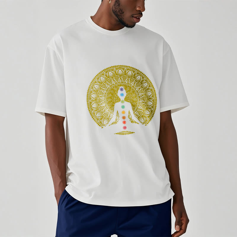 Tactile Cotton Chakra Alignment Meditative Graphic Tee