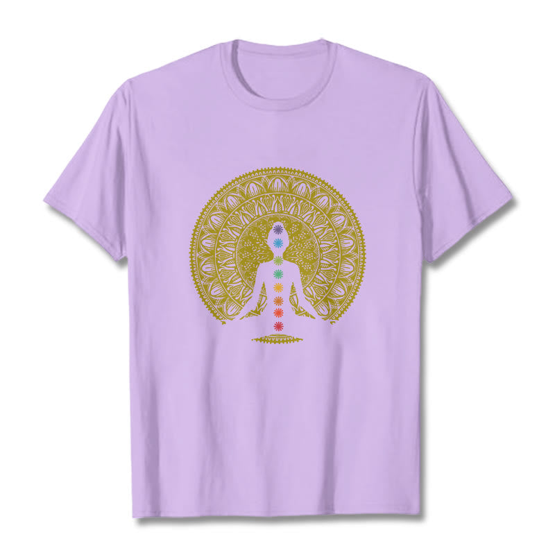 Tactile Cotton Chakra Alignment Meditative Graphic Tee