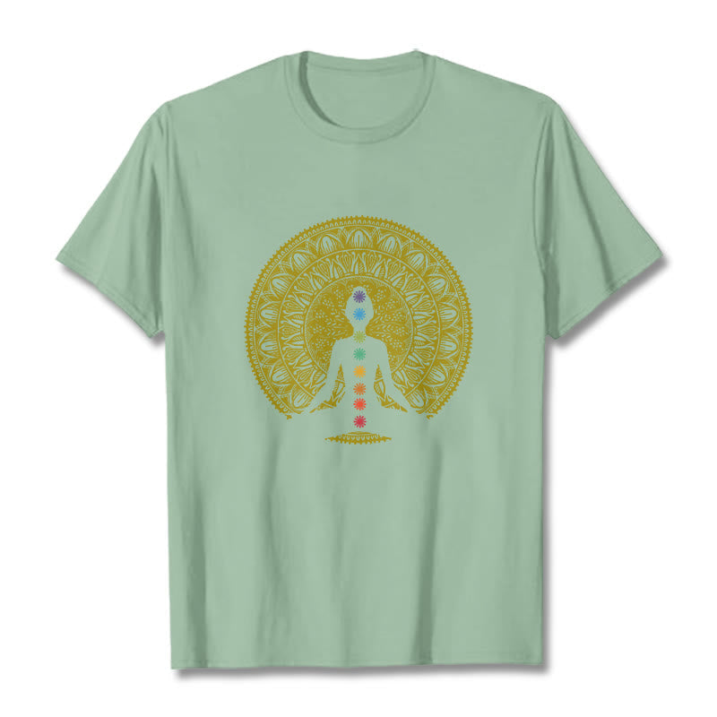 Tactile Cotton Chakra Alignment Meditative Graphic Tee