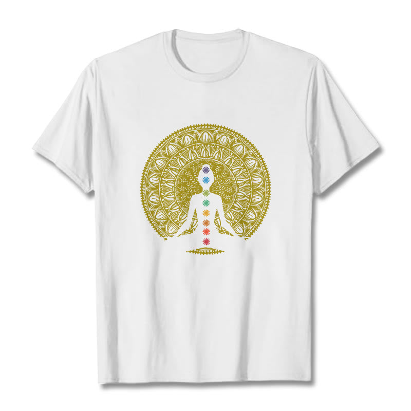 Tactile Cotton Chakra Alignment Meditative Graphic Tee