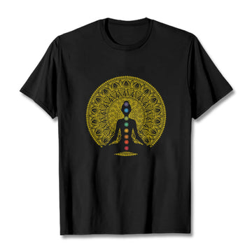 Tactile Cotton Chakra Alignment Meditative Graphic Tee