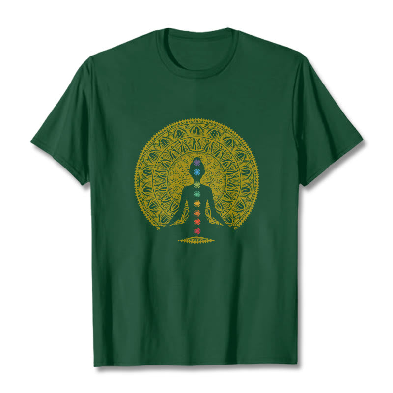 Tactile Cotton Chakra Alignment Meditative Graphic Tee