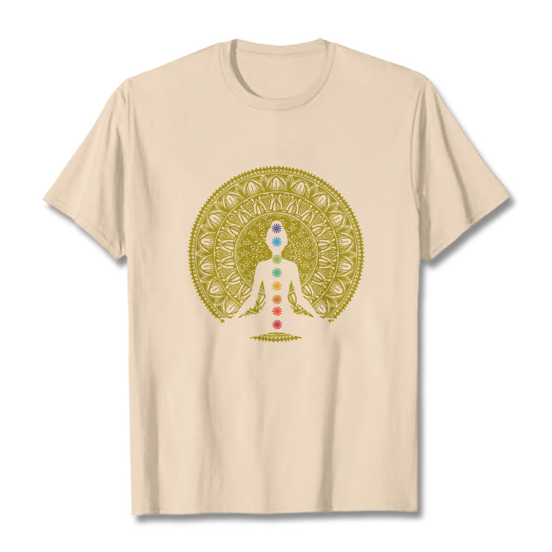 Tactile Cotton Chakra Alignment Meditative Graphic Tee