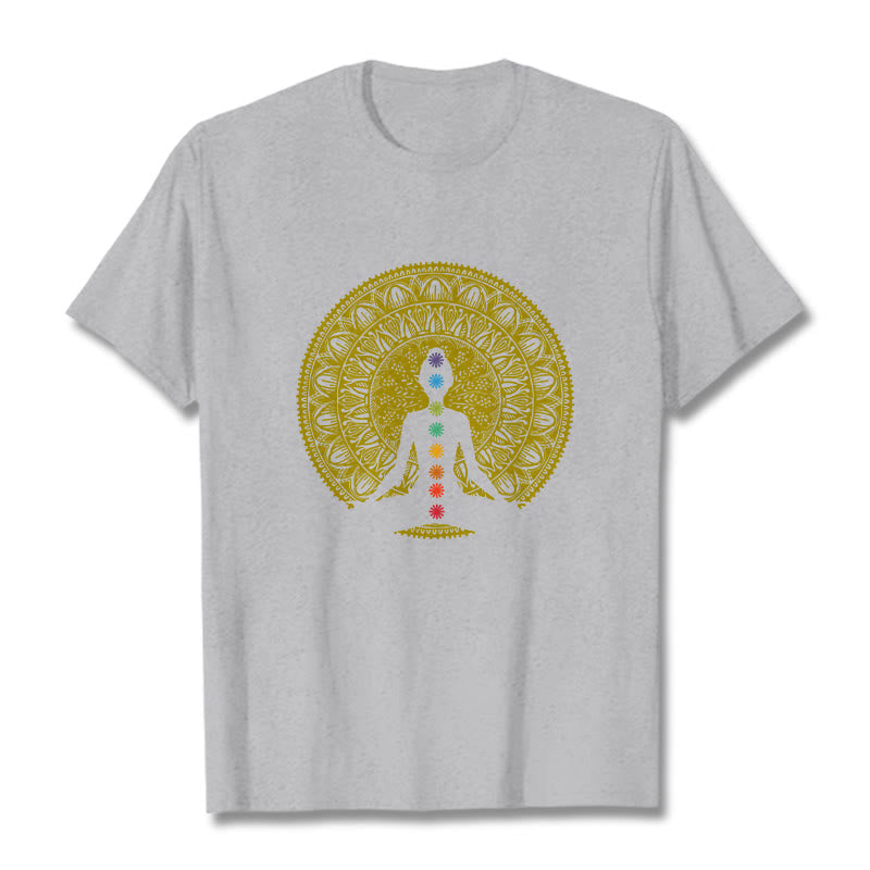 Tactile Cotton Chakra Alignment Meditative Graphic Tee