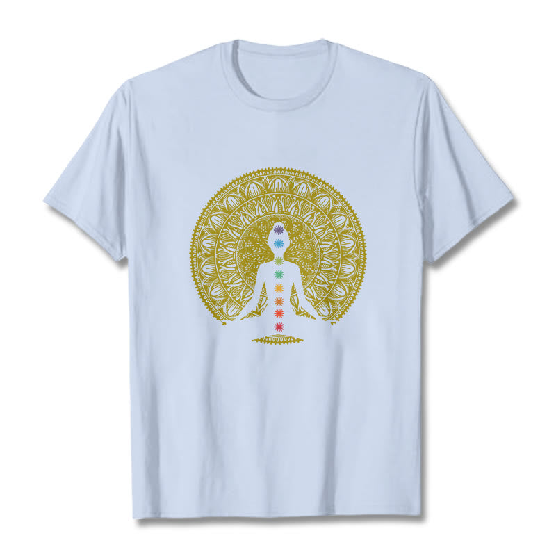 Tactile Cotton Chakra Alignment Meditative Graphic Tee