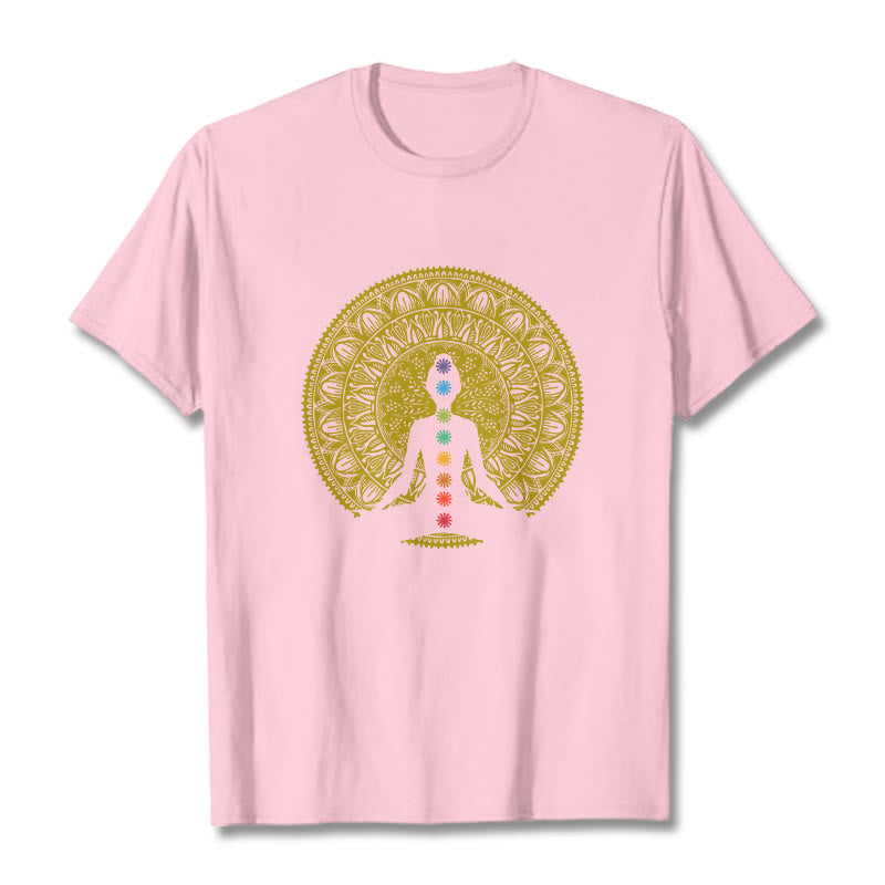 Tactile Cotton Chakra Alignment Meditative Graphic Tee