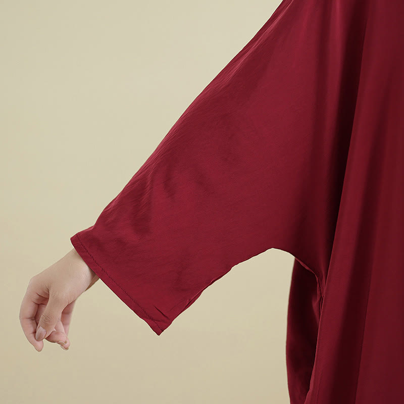 Tactile Cotton Linen V-Neck Grounding Maxi Dress