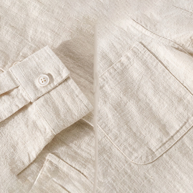 Tactile Cotton Linen Regular Fit Mindful Commute Shirt