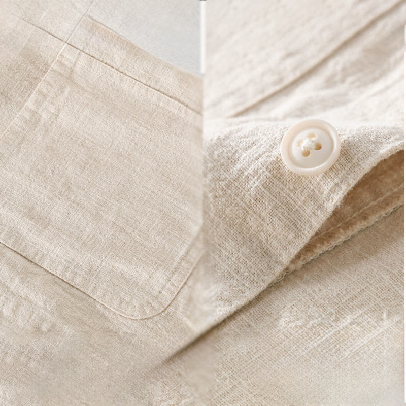 Tactile Cotton Linen Regular Fit Mindful Commute Shirt