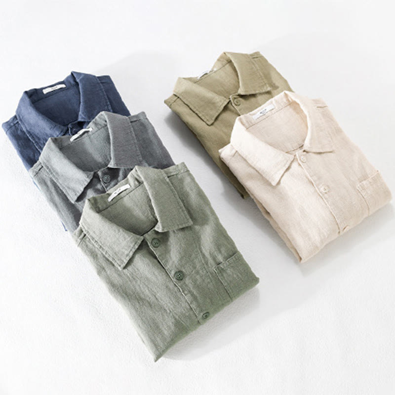 Tactile Cotton Linen Regular Fit Mindful Commute Shirt