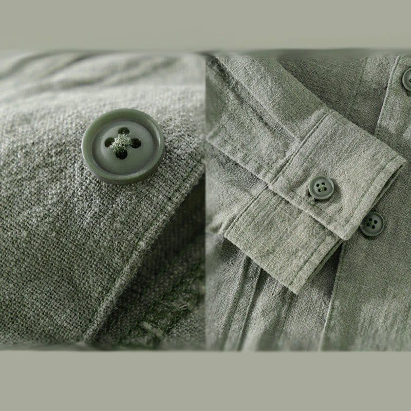 Tactile Cotton Linen Regular Fit Mindful Commute Shirt