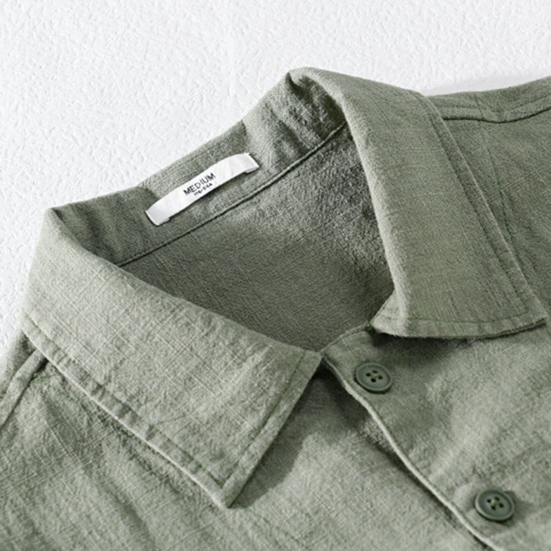 Tactile Cotton Linen Regular Fit Mindful Commute Shirt