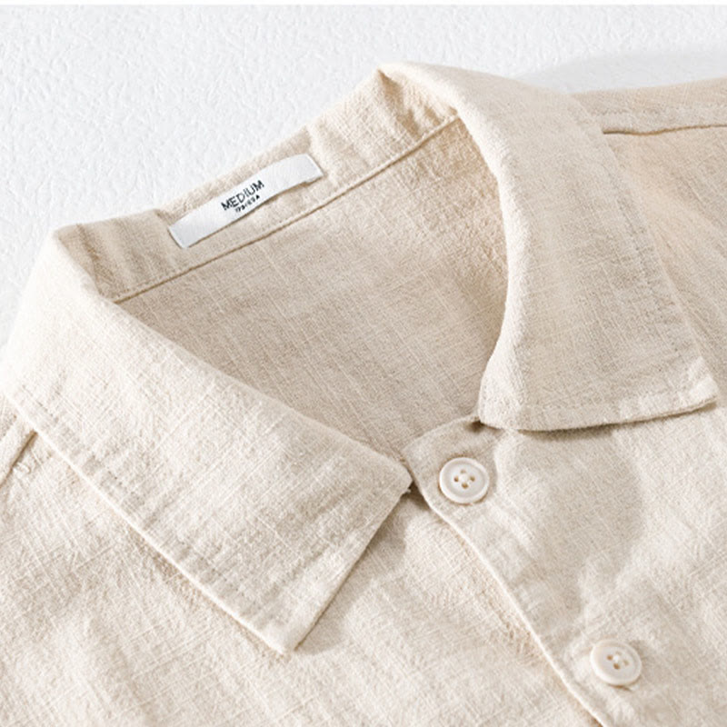Tactile Cotton Linen Regular Fit Mindful Commute Shirt