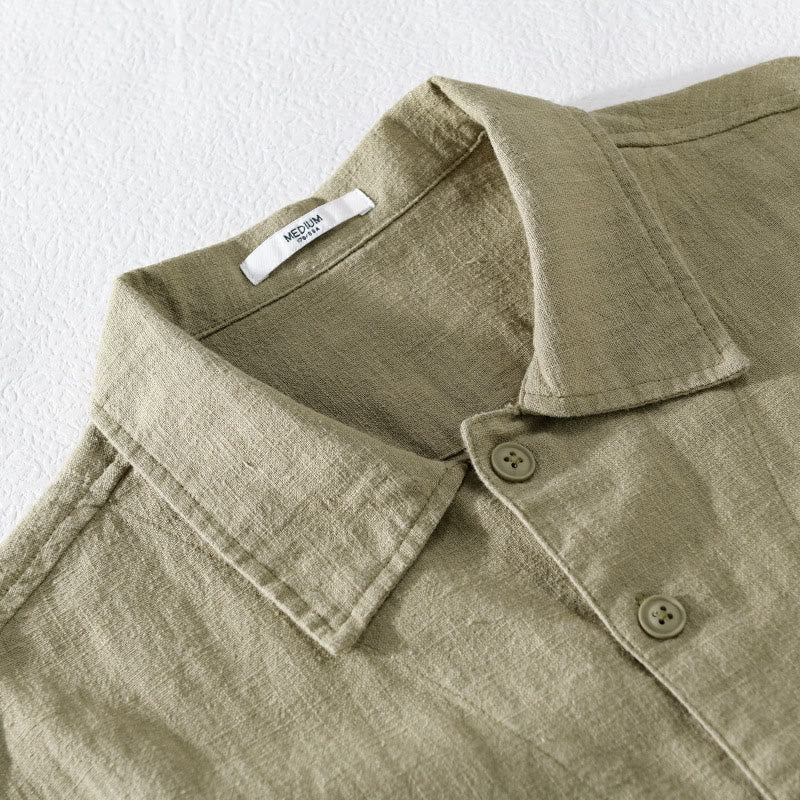 Tactile Cotton Linen Regular Fit Mindful Commute Shirt