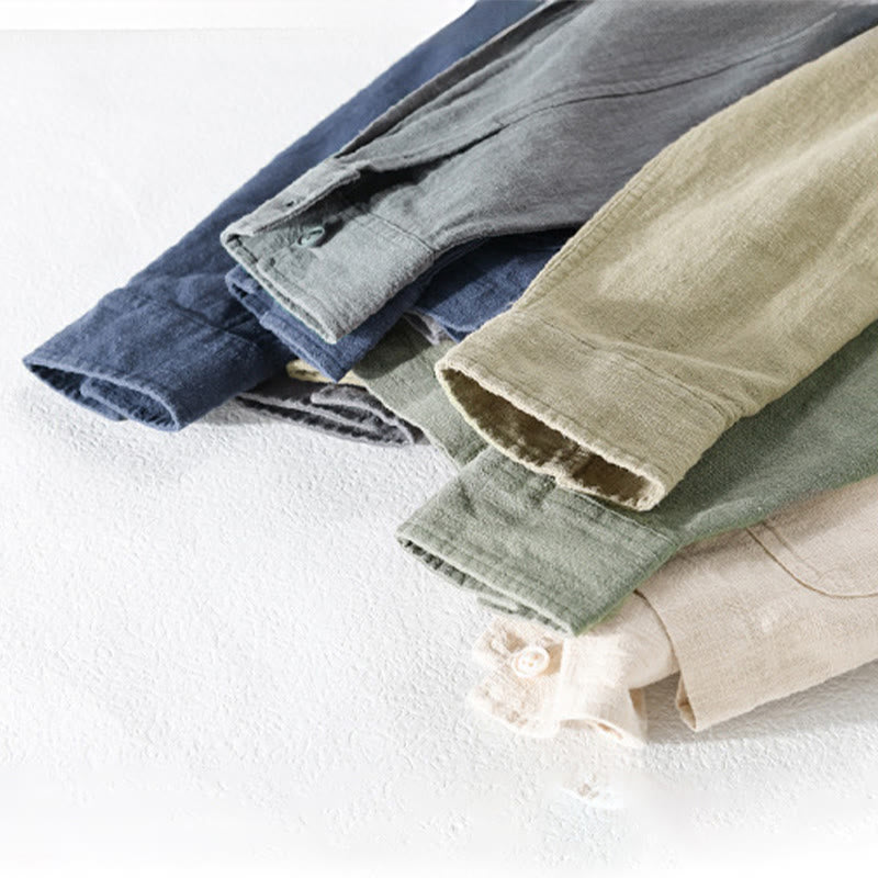 Tactile Cotton Linen Regular Fit Mindful Commute Shirt