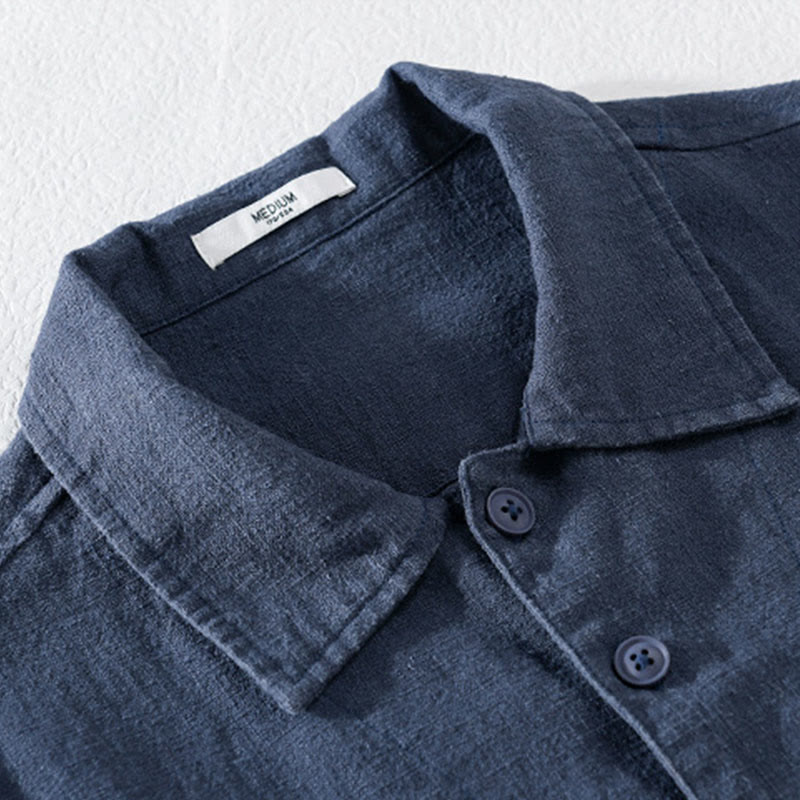 Tactile Cotton Linen Regular Fit Mindful Commute Shirt