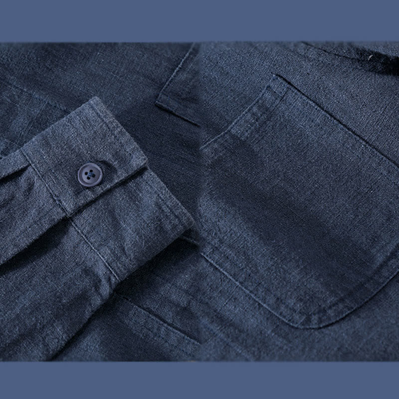Tactile Cotton Linen Regular Fit Mindful Commute Shirt