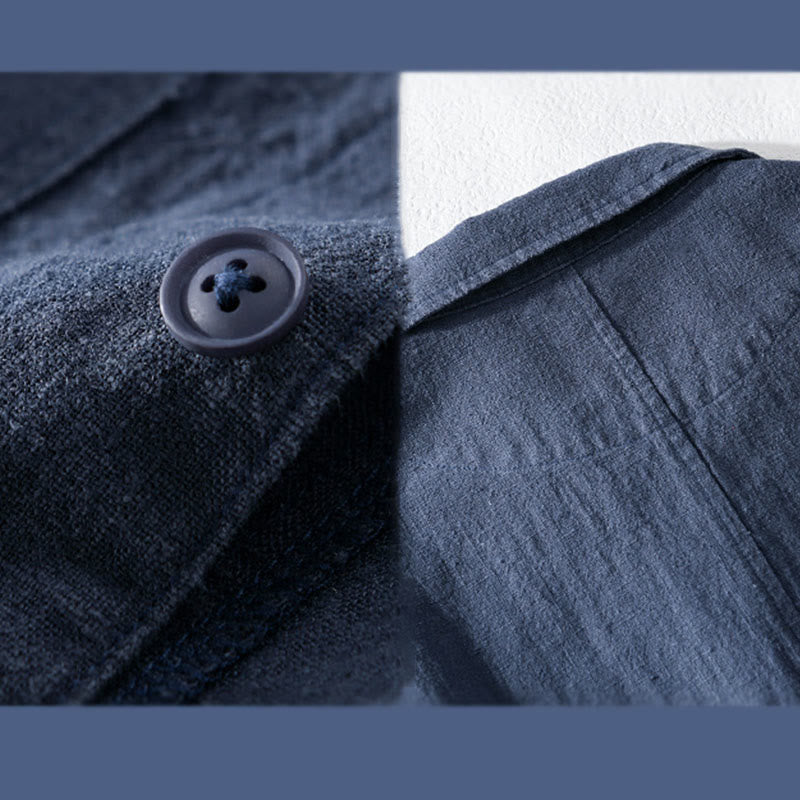 Tactile Cotton Linen Regular Fit Mindful Commute Shirt