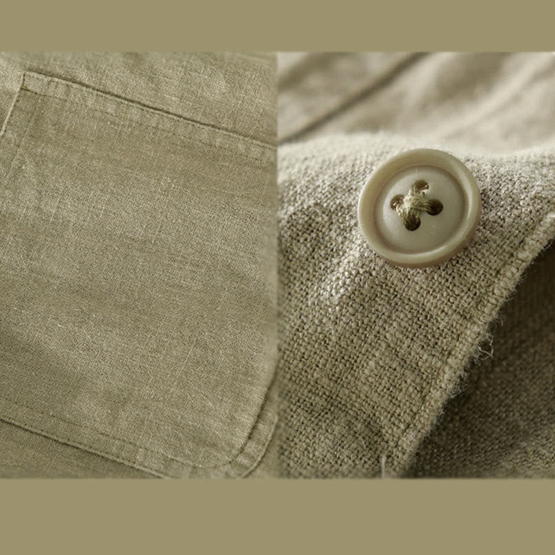 Tactile Cotton Linen Regular Fit Mindful Commute Shirt