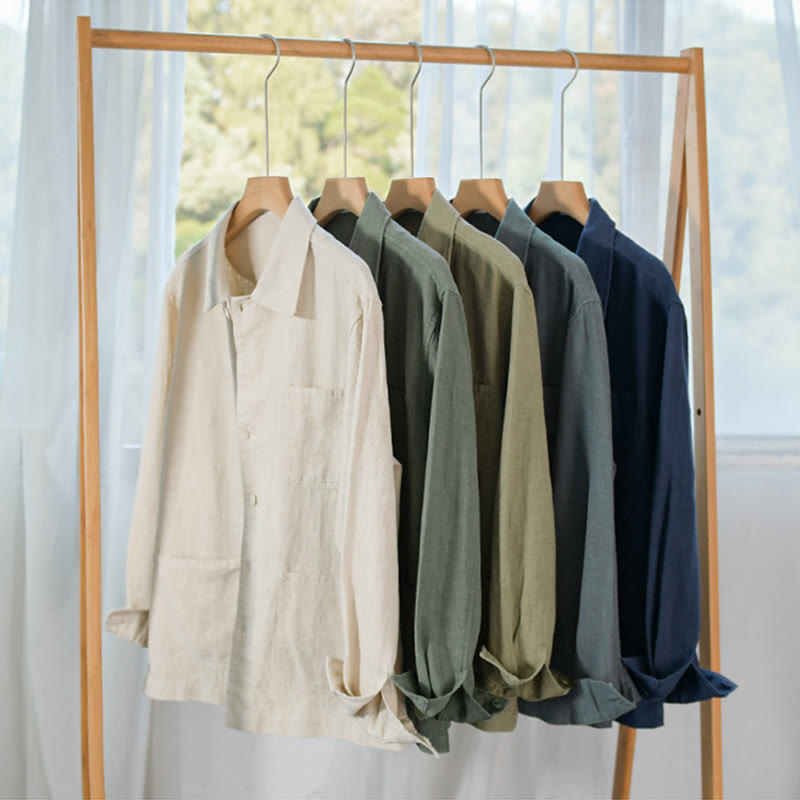 Tactile Cotton Linen Regular Fit Mindful Commute Shirt