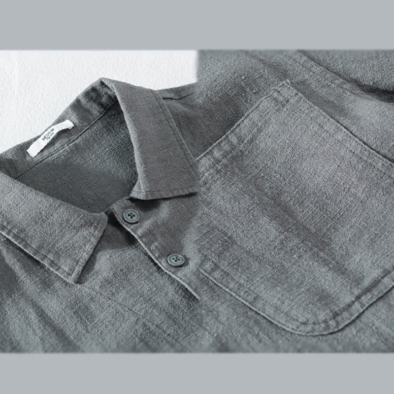 Tactile Cotton Linen Regular Fit Mindful Commute Shirt