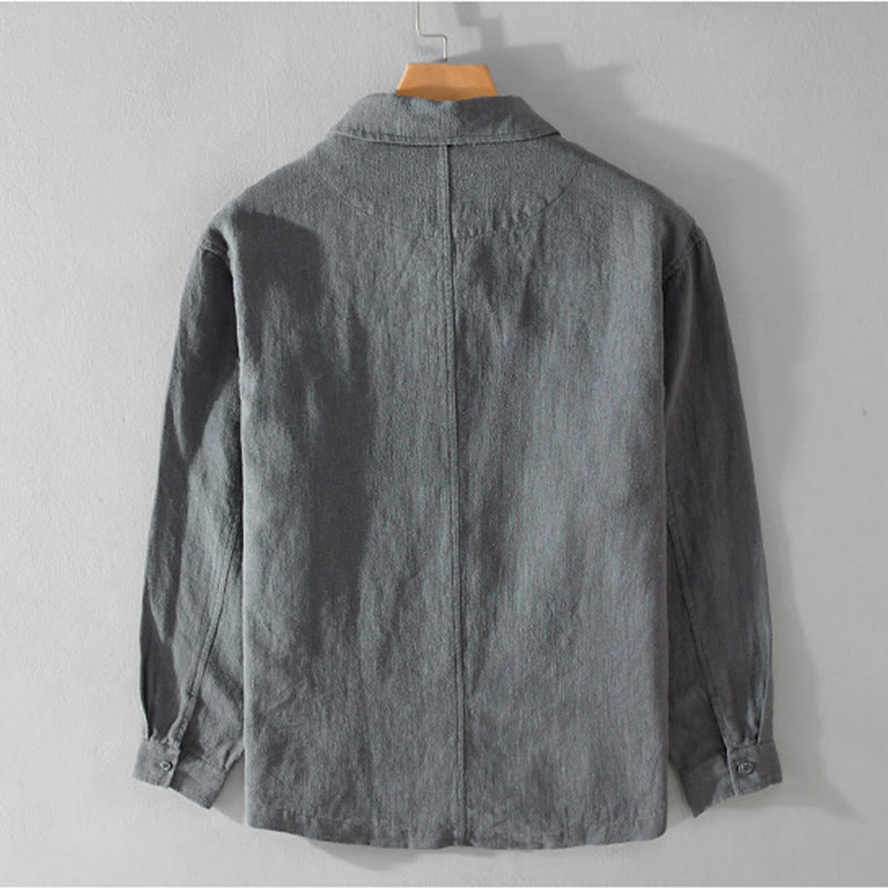 Tactile Cotton Linen Regular Fit Mindful Commute Shirt