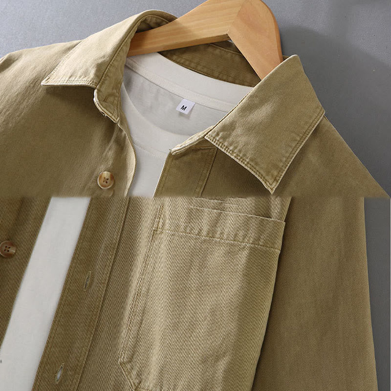 Breathable Cotton Regular Fit Tassel Hem Long Sleeve Meditation Shirt