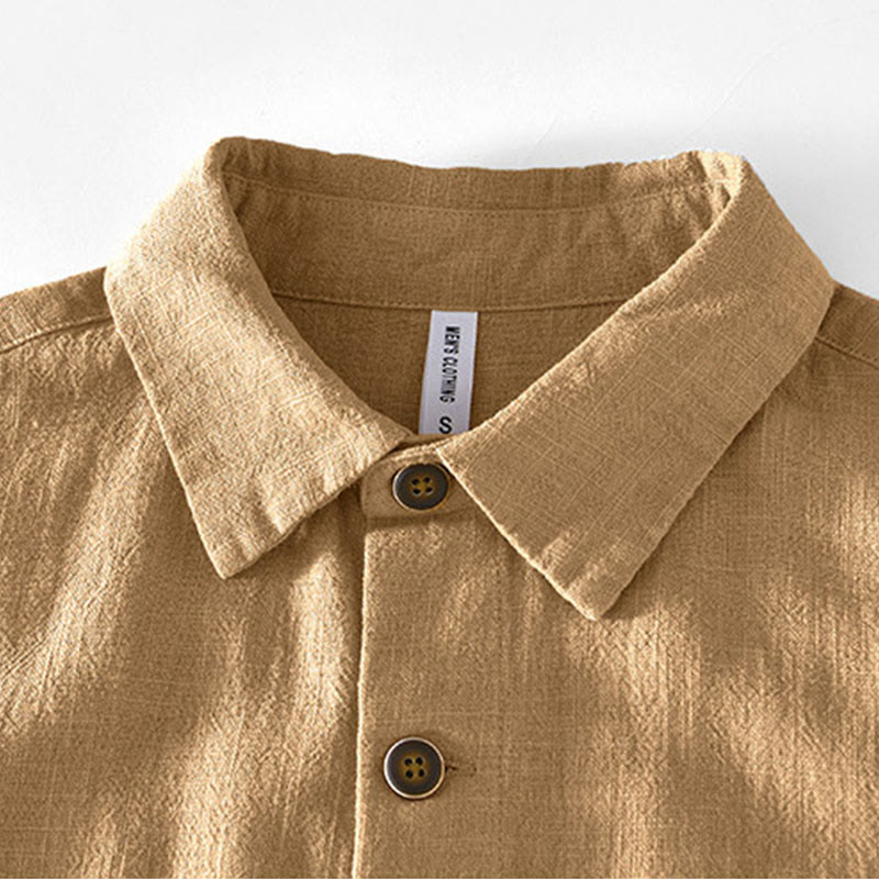 Ramie Linen Structured Grounding Commuter Jacket