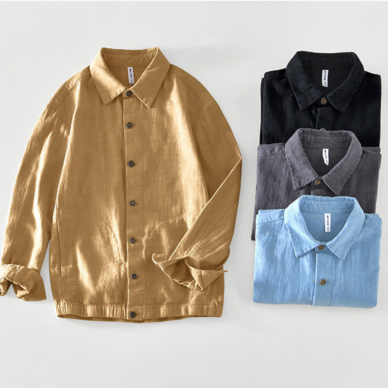 Ramie Linen Structured Grounding Commuter Jacket