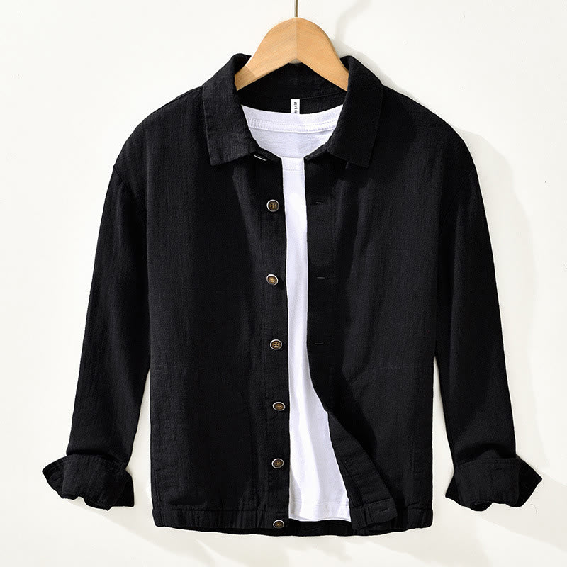 Ramie Linen Structured Grounding Commuter Jacket