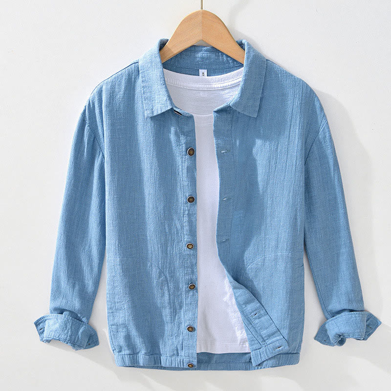 Ramie Linen Structured Grounding Commuter Jacket